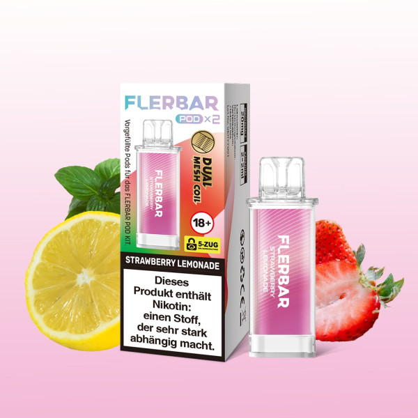 Flerbar POD (2stk) - Strawberry Lemonade 