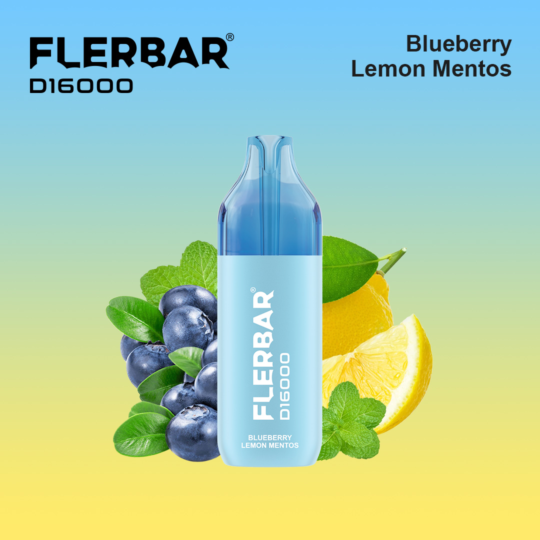 Flerbar D16000 - Blueberry Lemon Mentos - 2ml + 10ml Flerbar D16000 - Blueberry Lemon Mentos - 2ml + 10ml