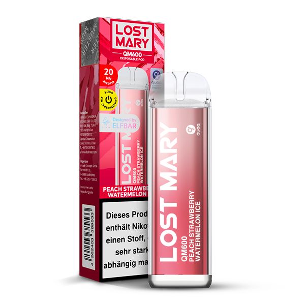 Elfbar Lost Mary QM600 - Peach Strawberry Watermelon Elfbar Lost Mary QM600 - Peach Strawberry Watermelon