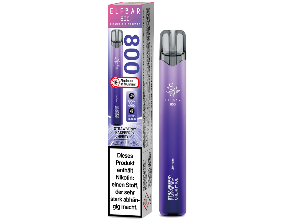ElfBar 800 - Strawberry Raspberry Cherry Ice