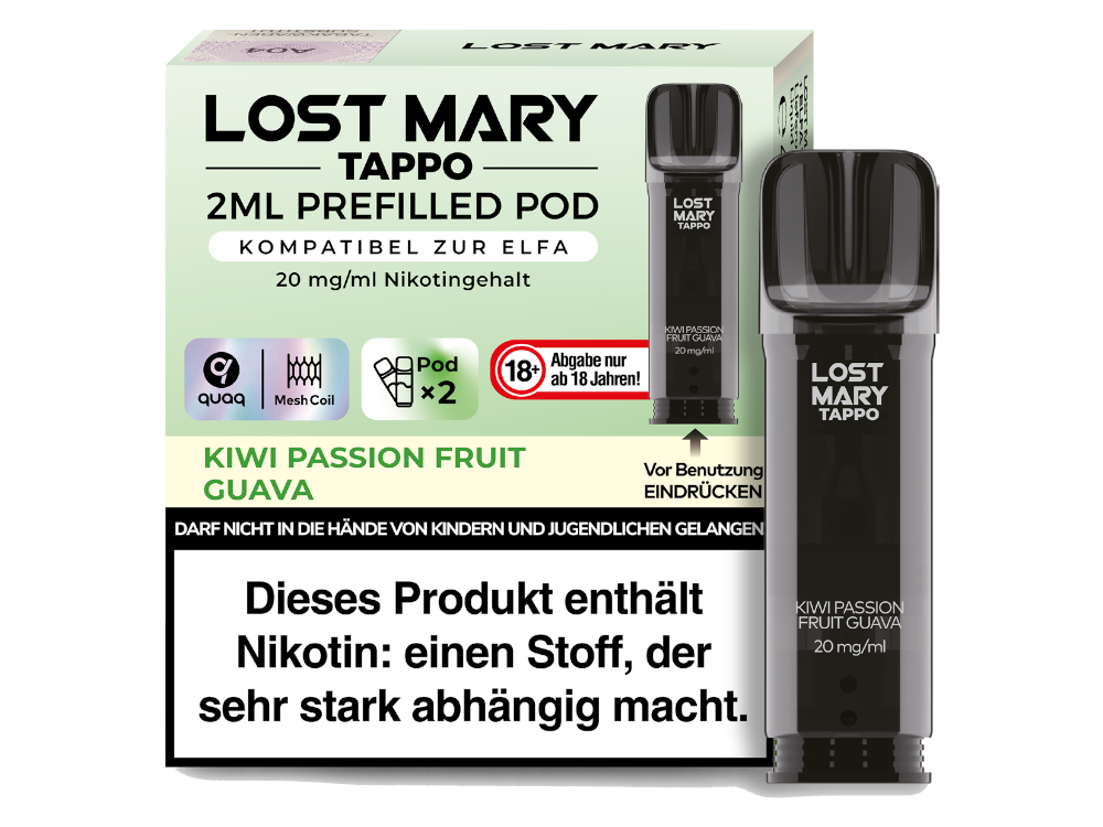 Lost Mary Tappo POD 2x - Kiwi Passionfruit Guava Lost Mary Tappo POD 2x - Kiwi Passionfruit Guava