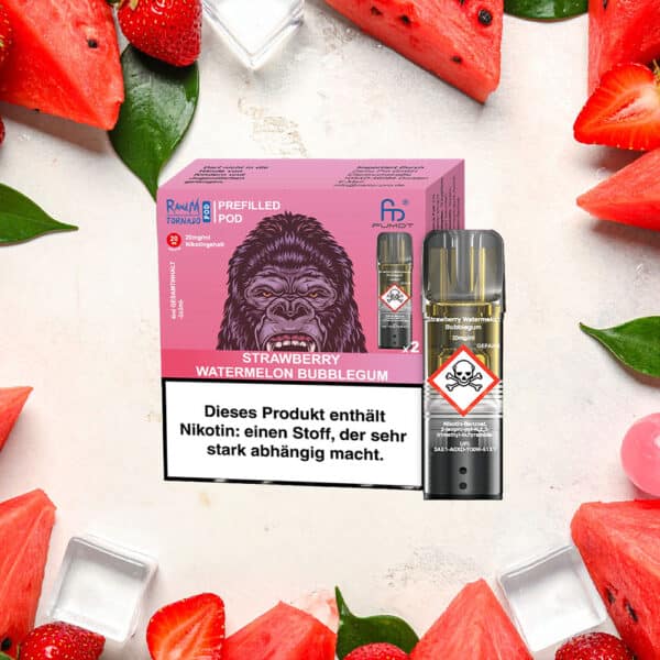 RandM Tornado Pods - Strawberry Watermelon Bubblegum 2er Pack RandM Tornado Pods - Strawberry Watermelon Bubblegum 2er Pack