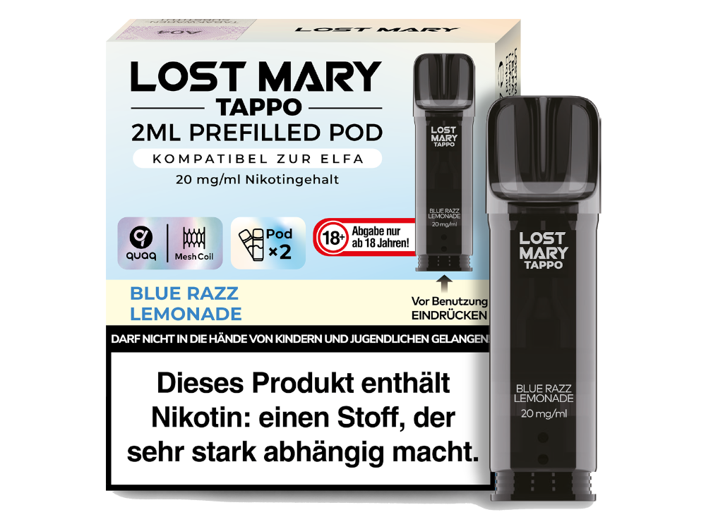 Lost Mary Tappo POD 2x - Blue Razz Lemonade Lost Mary Tappo POD 2x - Blue Razz Lemonade