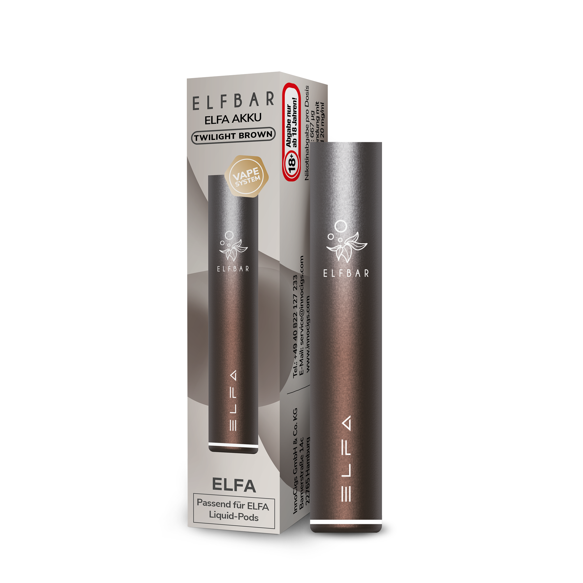 Elfa Akku - Braun Silber Elfa Akku - Braun Silber