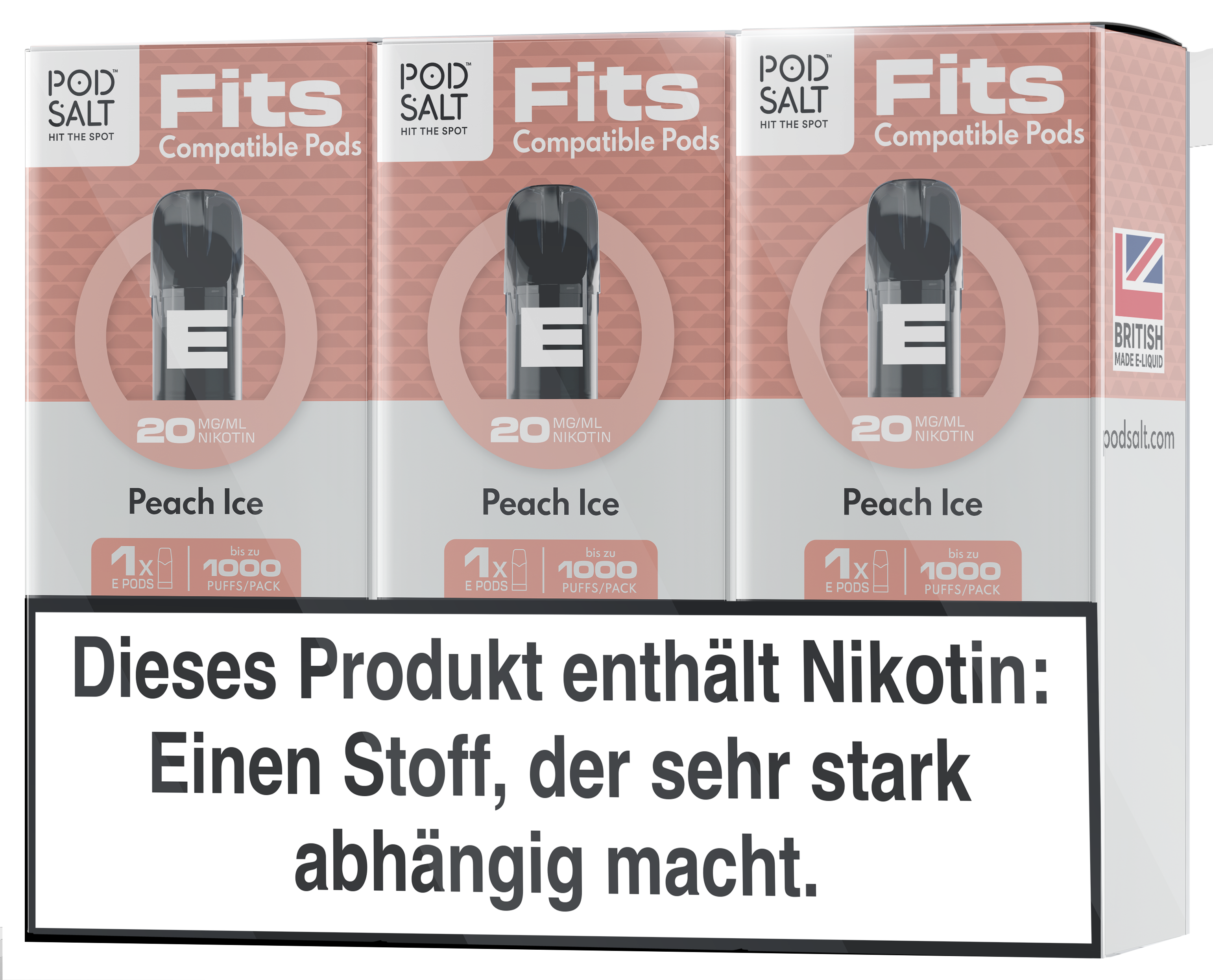 Pod Salt / Fits Pods - Peach Ice