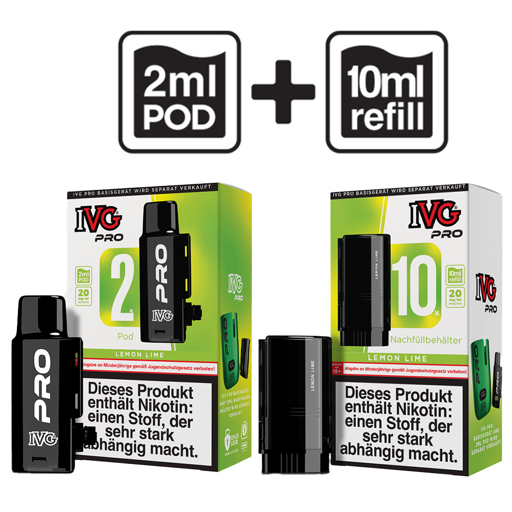 IVG Pro 12000 Pod 2ml + 10ml - Lemon Lime