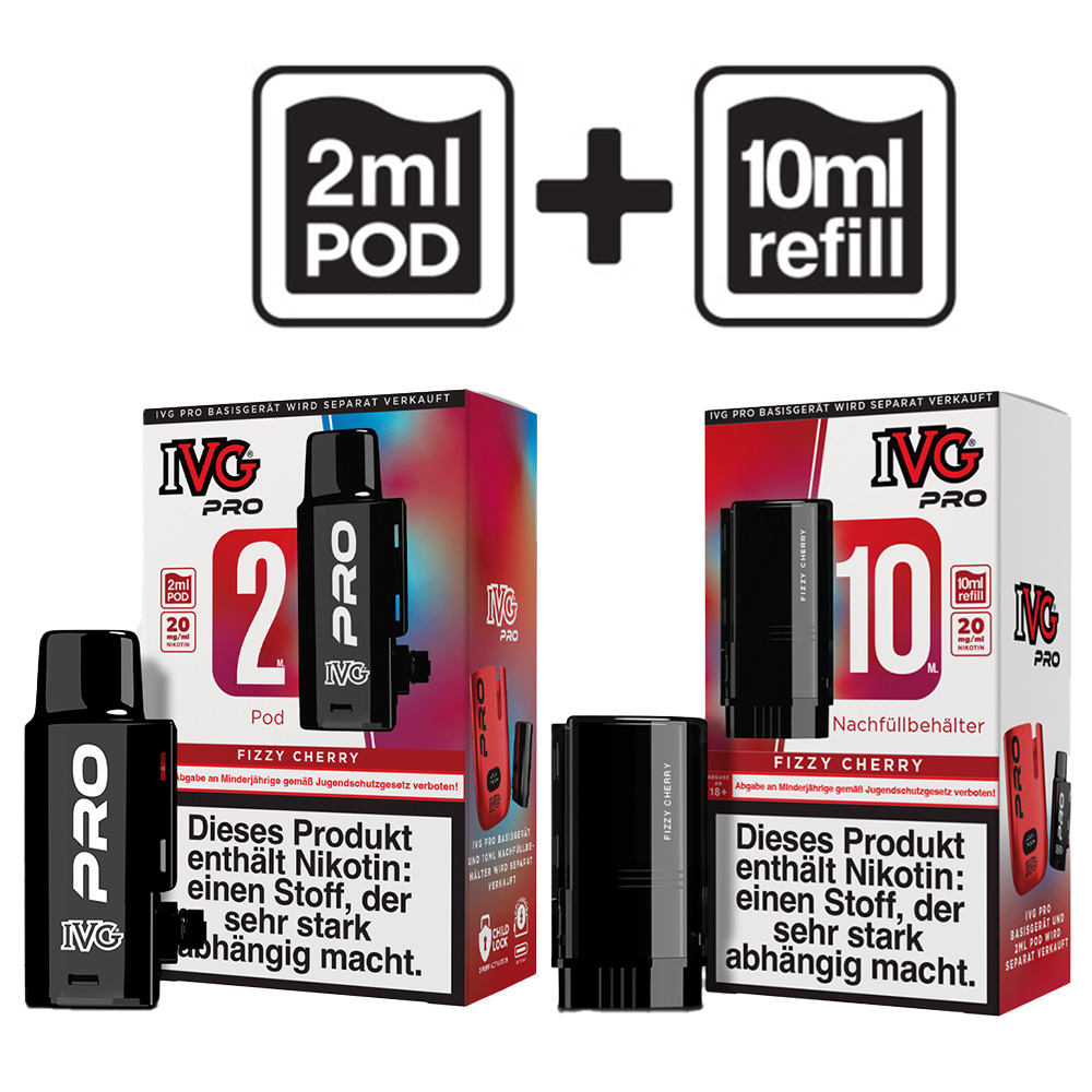 IVG Pro 12000 Pod 2ml + 10ml - Fizzy Cherry