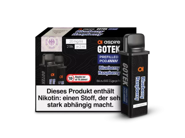Aspire GoTek X POD (2stk) - Blueberry Raspberry Aspire GoTek X POD (2stk) - Blueberry Raspberry