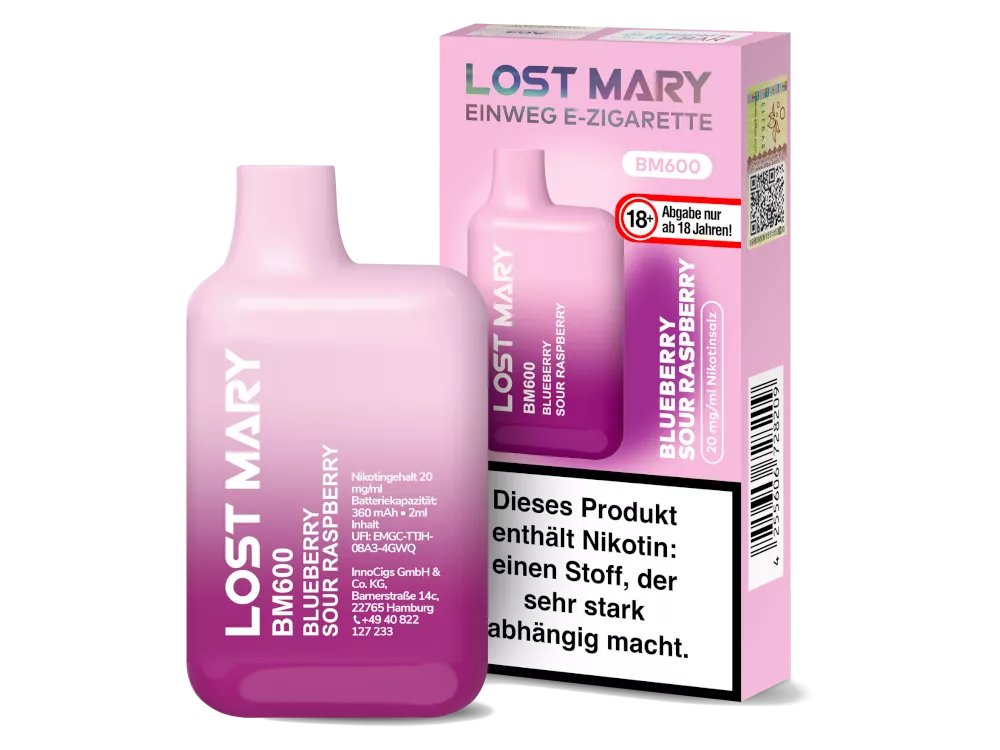 Elfbar Lost Mary - Blueberry Sour Raspberry Elfbar Lost Mary - Blueberry Sour Raspberry