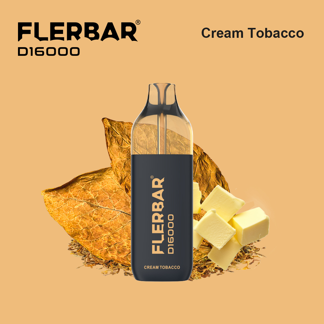 Flerbar D16000 - Cream Tobacco - 2ml + 10m Flerbar D16000 - Cream Tobacco - 2ml + 10m