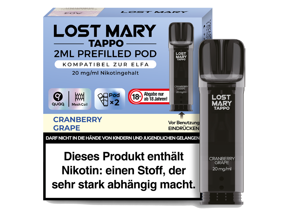 Lost Mary Tappo POD 2x - Cranberry Grape Lost Mary Tappo POD 2x - Cranberry Grape