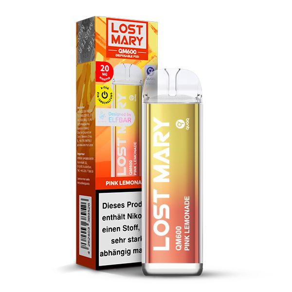 Elfbar Lost Mary QM600 - Pink Lemonade Elfbar Lost Mary QM600 - Pink Lemonade