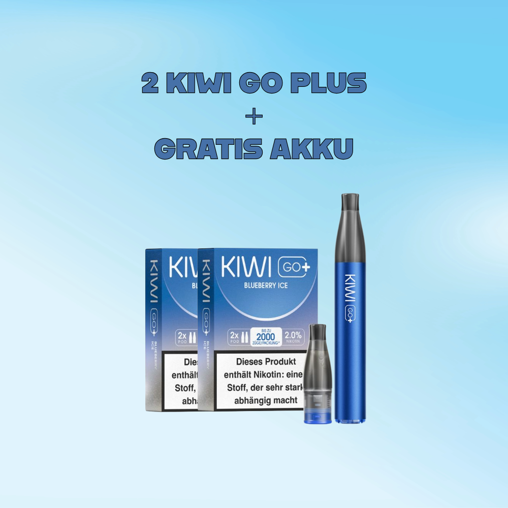 Kiwi GO Plus AKTION 2 Packung + GRATIS AKKU