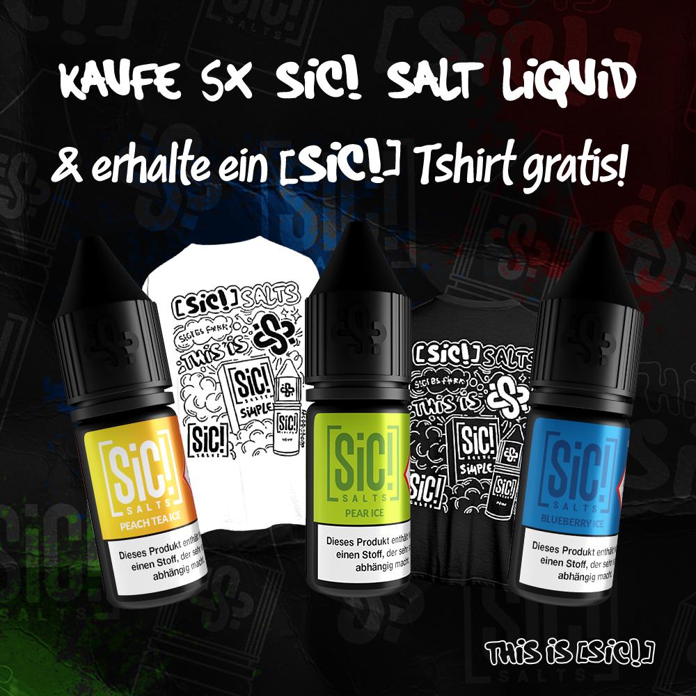 5x SIC! Salts + Gratis T-Shirt von SIC! Salts