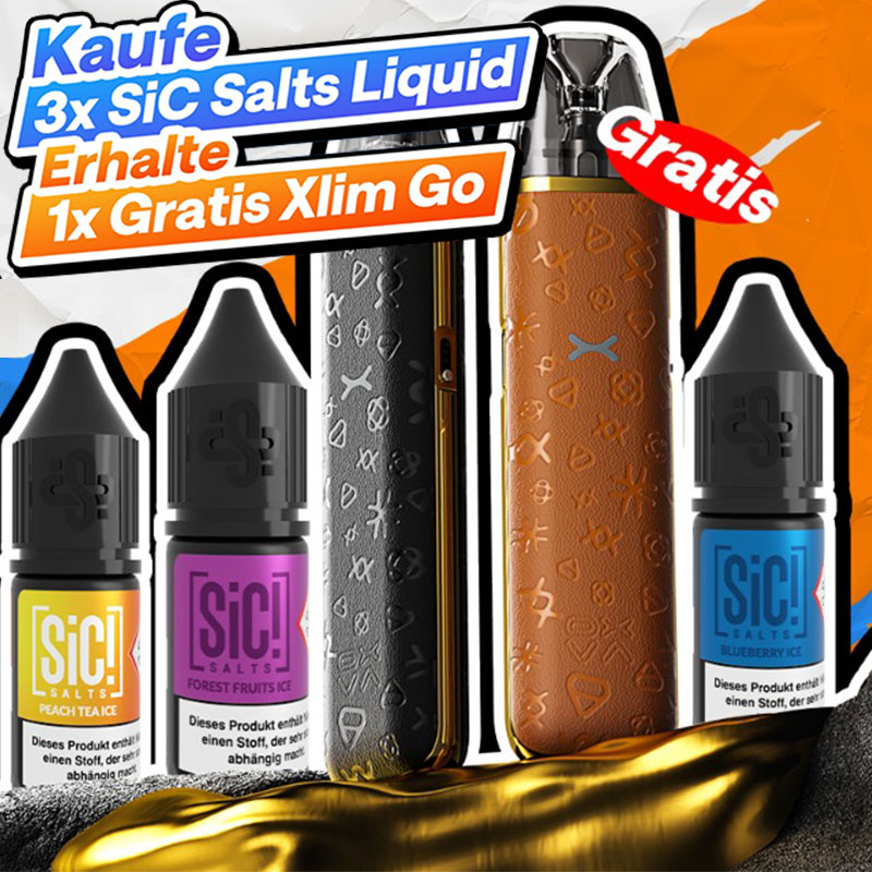 3x SIC! Salts Liquid + 1x Gratis OXVA Xlim Go
