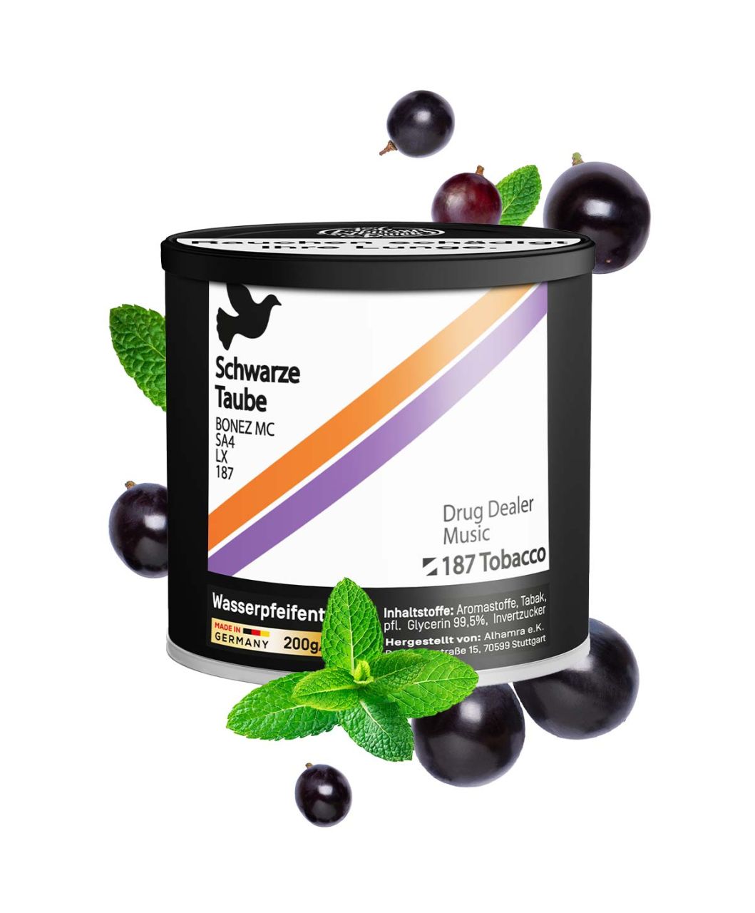 187 Shisha Tabak (200g) - AMG Schwarze Traube 187 Shisha Tabak (200g) - AMG Schwarze Traube