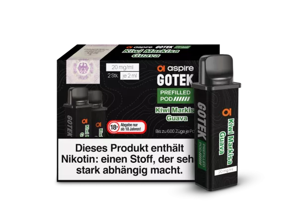 Aspire GoTek X POD (2stk) - Kiwi Markisa Guava Aspire GoTek X POD (2stk) - Kiwi Markisa Guava